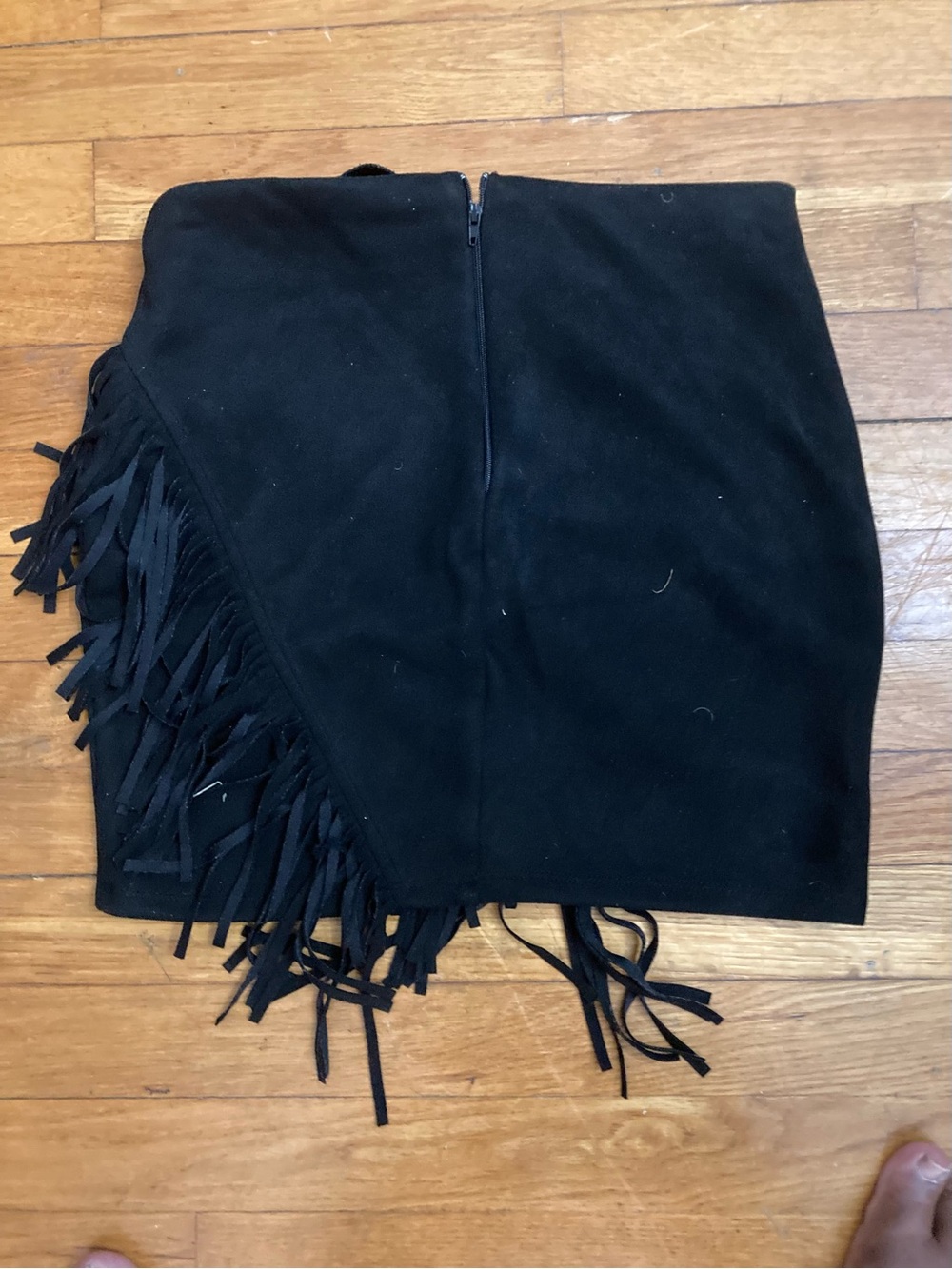 Windsor Black Fringe Mini Skirt